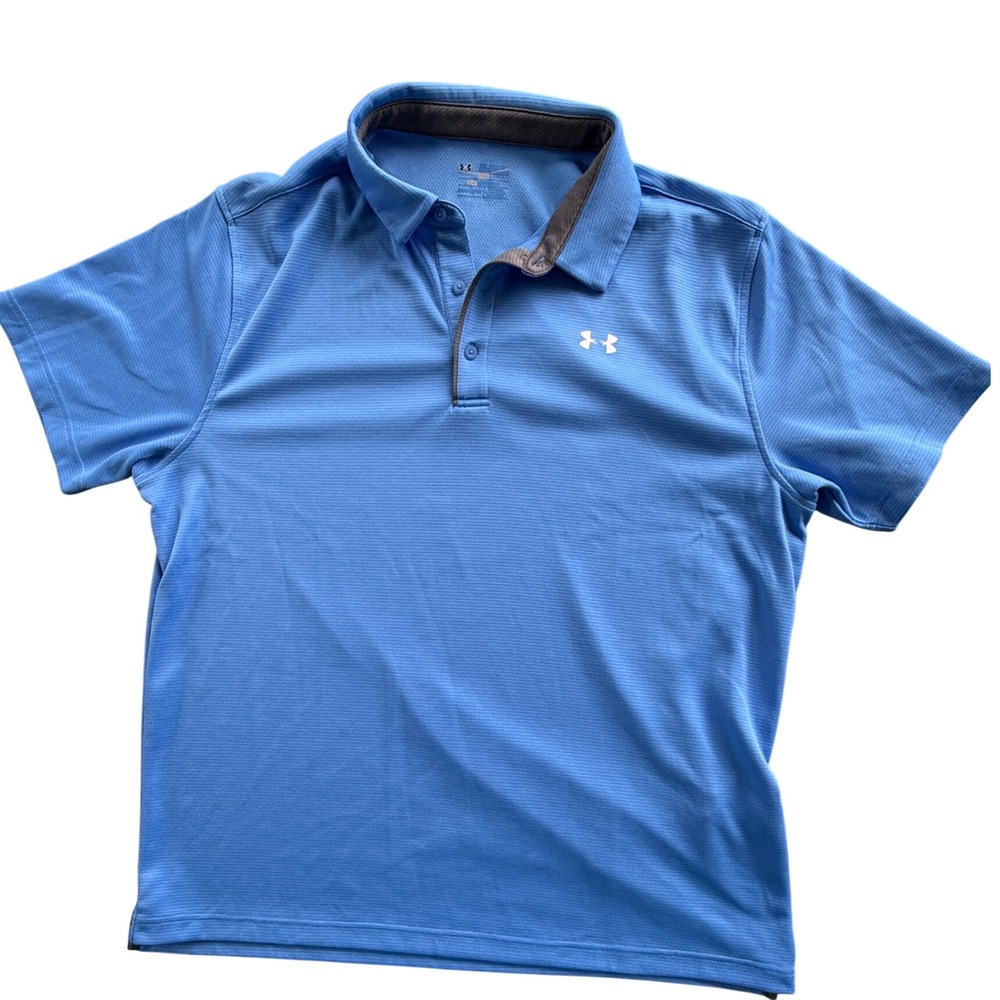 Under Armour HeatGear Loose Blue Performance Polo Shirt 1290140 2XL